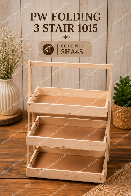 Pinewood Folding 3 Stair 10*15
