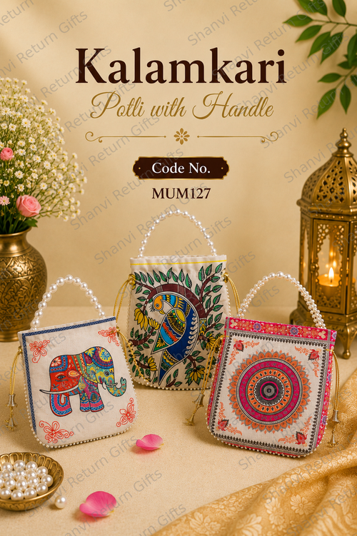 Kalamkari Potli with Handle