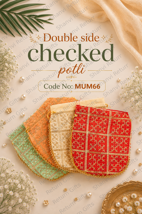 Double Side Checked Potli