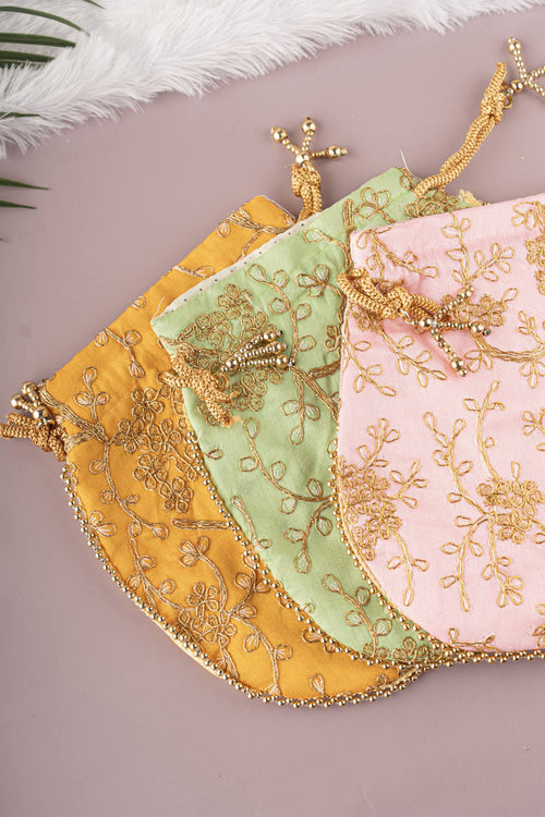 Single Side Embroidery Potli Big