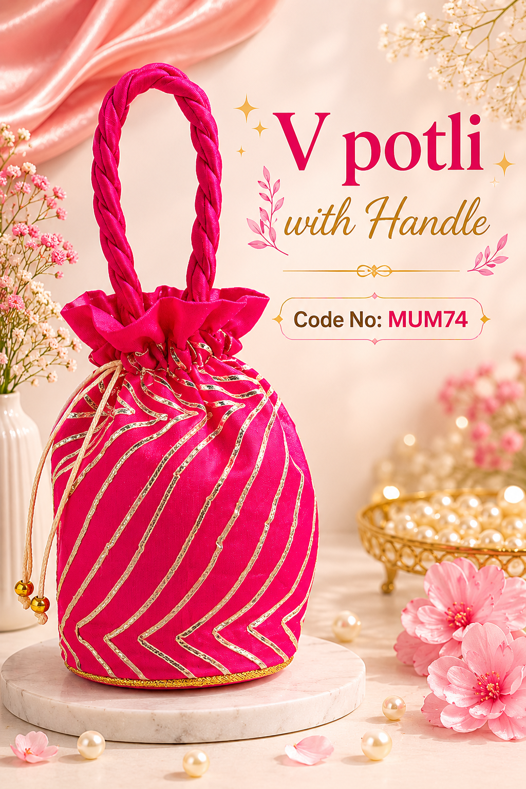 V Potli With Handle
