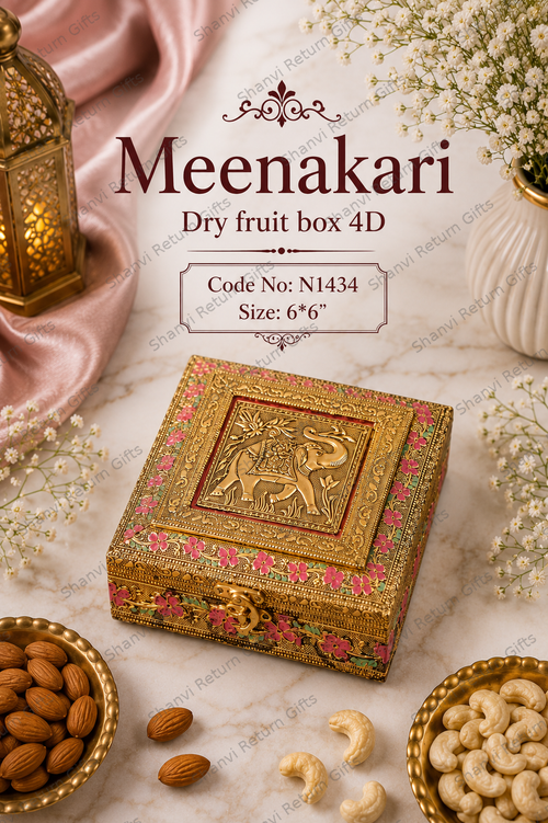 Meenakari Dry fruit box -4D