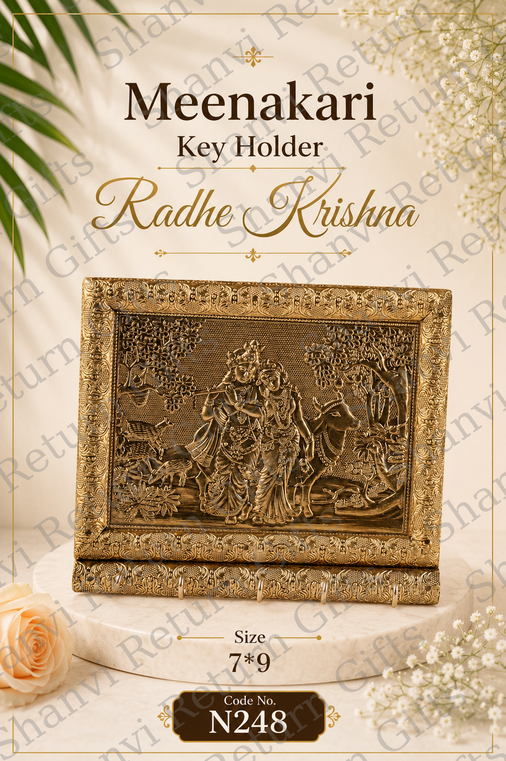 Meenakari Key holder Radhe krishna