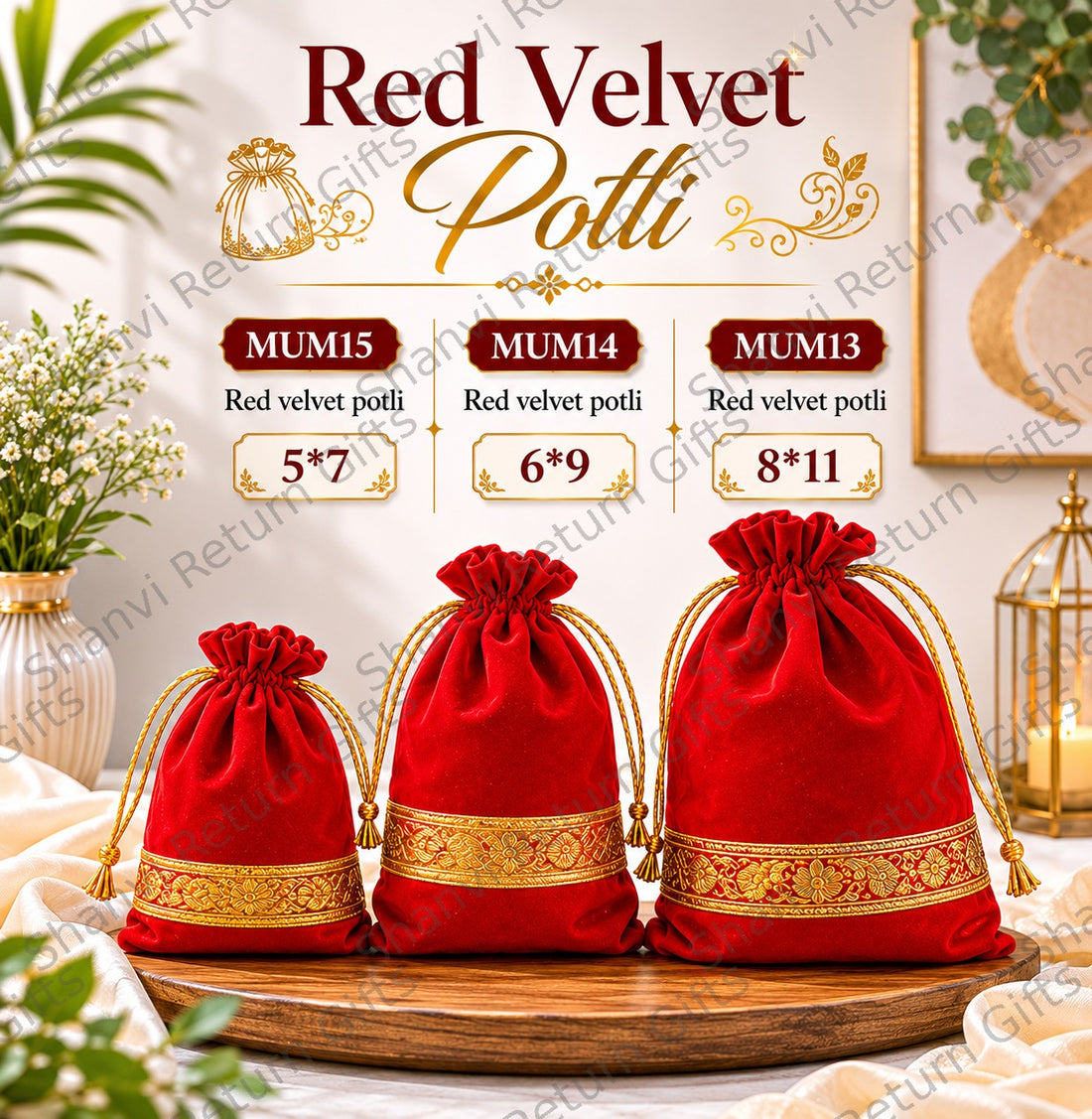 Red velvet potli