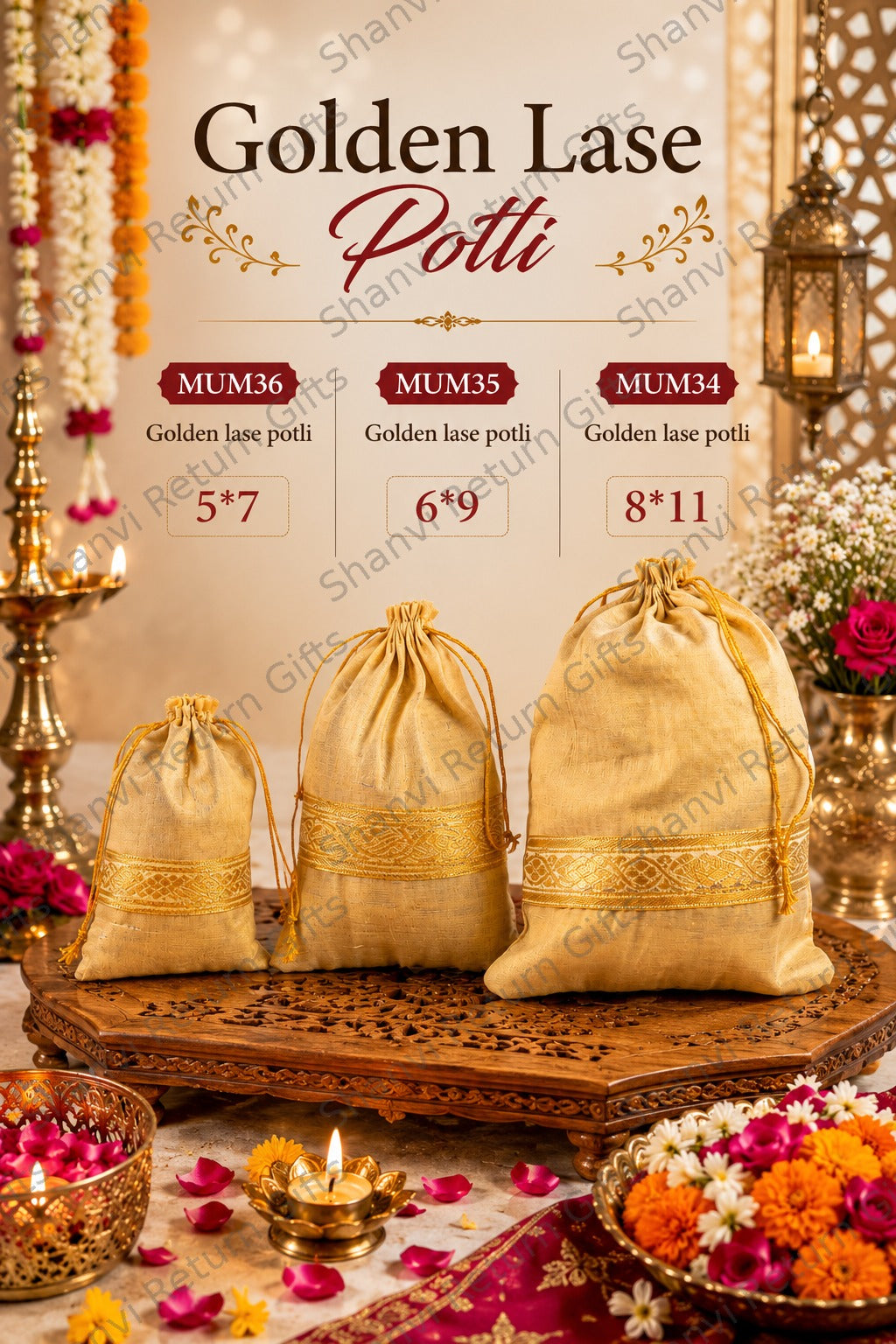 Golden lase potli