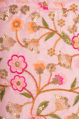 Flower embroidery potli 3