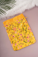 Flower embroidery potli 4