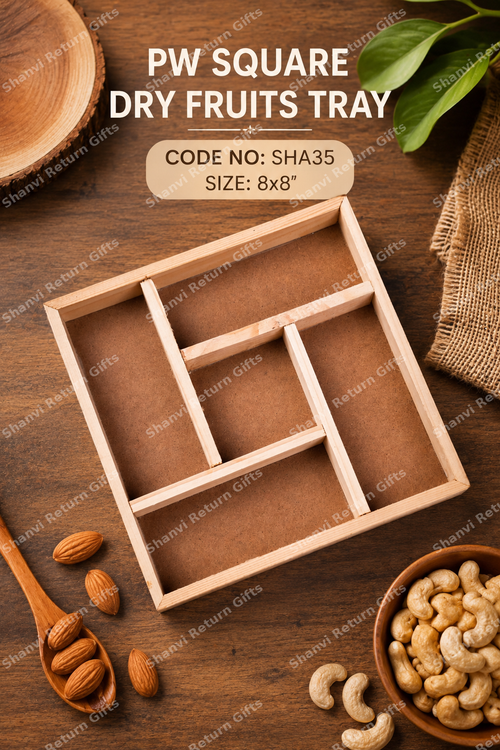 Pinewood Square Dry fruits Tray