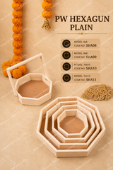 Pinewood Hexagon plain Tray 1