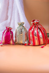 Silk stripe potli 2