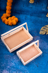 Pinewood Rectangle Tray With Handle 3