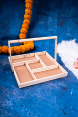 Pinewood Square Dry fruits Tray with Handle 8*8 3