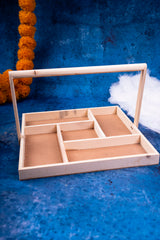 Pinewood Square Dry fruits Tray with Handle 8*8 2