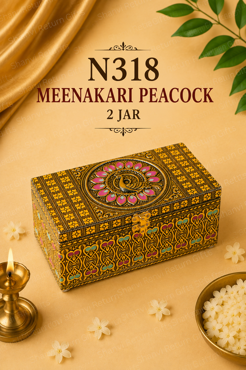 Meenakari Peacock 2 jar