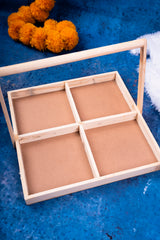 Pinewood Square Dry fruits Tray with Handle 12*12 3