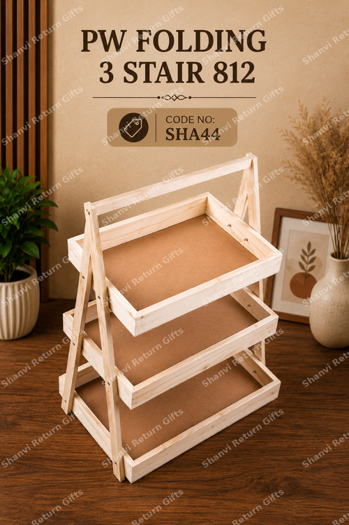Pinewood Folding 3 Stair 8*12