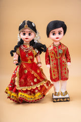 Rosy Engagement Set Dolls Lehenga Set 2