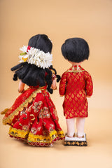 Rosy Engagement Set Dolls Lehenga Set 5