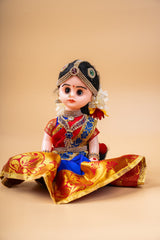 Rosy Half Saree Sitting Down Postion 2
