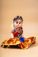 Rosy Half Saree Sitting Down Postion 3