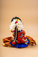 Rosy Half Saree Sitting Down Postion 5