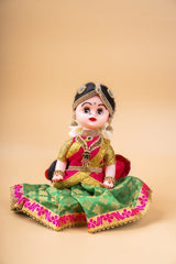 Rosy Half Saree Sitting Down Postion 6