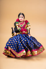 Barbie Half Saree Sitting In Sofa 1