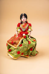 Barbie Half Saree Sitting In Sofa 3
