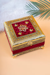 Meenakari Velvet Box – 4 Jar 2