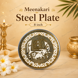 Meenakari Steel plate 8inch 1