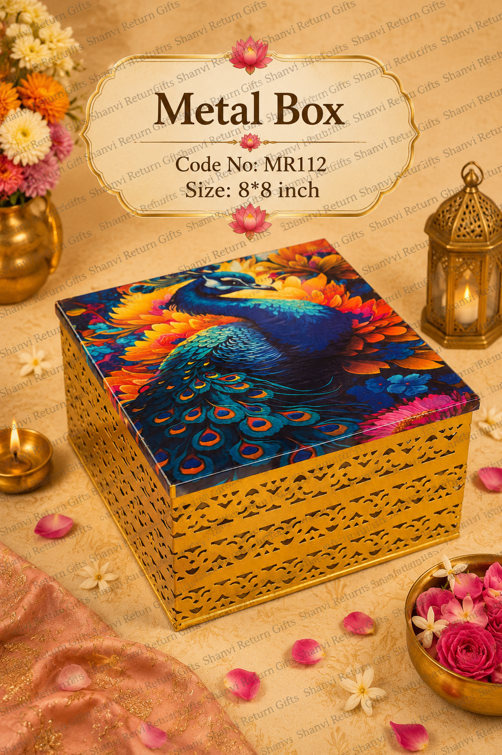 Pichwai Metal Box