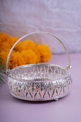 German Silver Tray With Handle 3