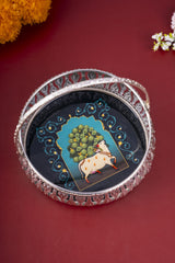 German Silver Tray With Handle 7