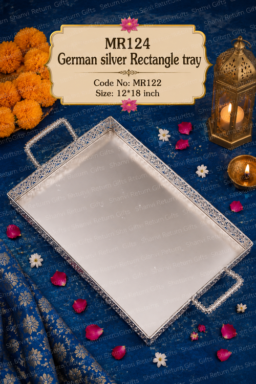 German Silver Rectangle Tray