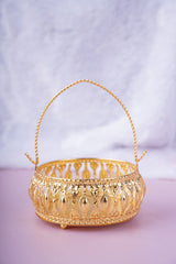 German Silver Gold Basket 2