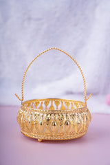 German Silver Gold Basket 3