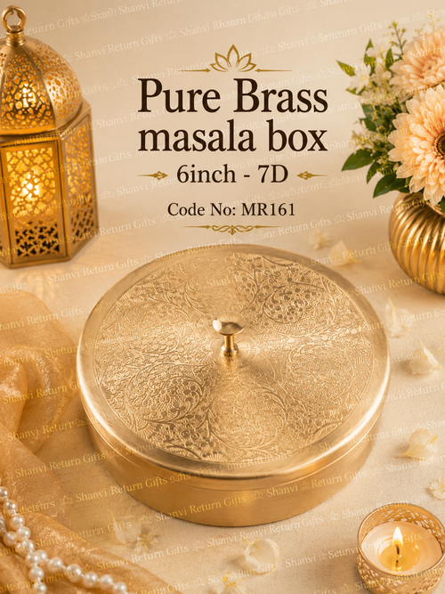 Pure Brass Masala Box