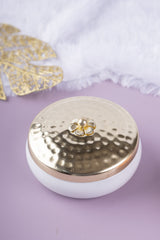 White Chakri Brass Lid 2