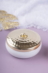 White Chakri Brass Lid 3