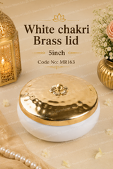 White Chakri Brass Lid 1