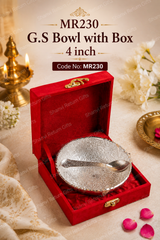 German Silver Bowl with Box 4inch 1