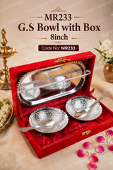 German SilverBowl with Box 8inch 1