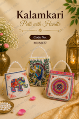 Kalamkari Potli with Handle 1