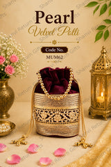 Pearl Velvet Potli 2