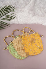 Single Side Embroidery Potli S 2