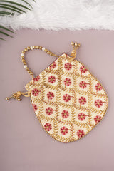 Flower Embroidery Potli 4