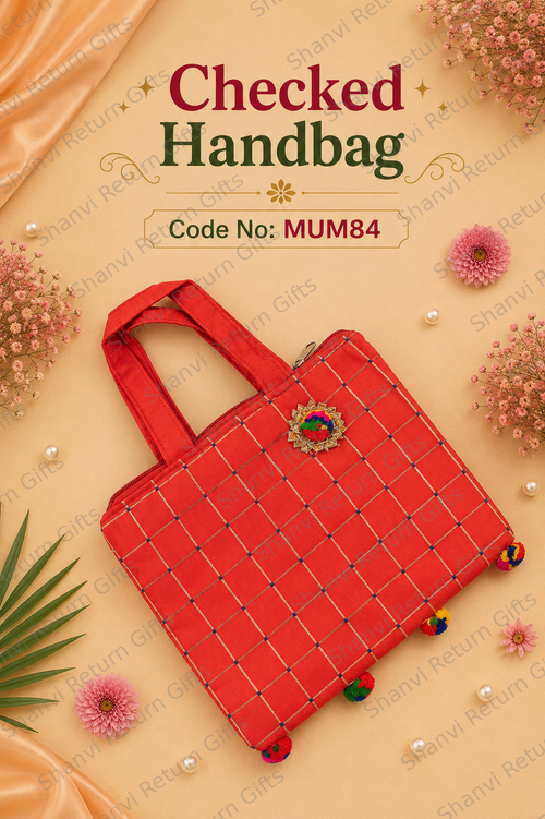 Checked Handbag