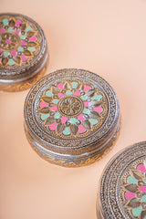 Meenakari Steel Box Gold.Rex 3