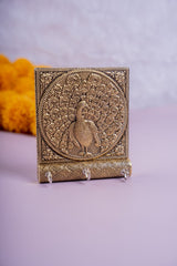 Meenakari Key Holder Brass Peacock 2