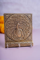 Meenakari Key Holder Brass Peacock 4